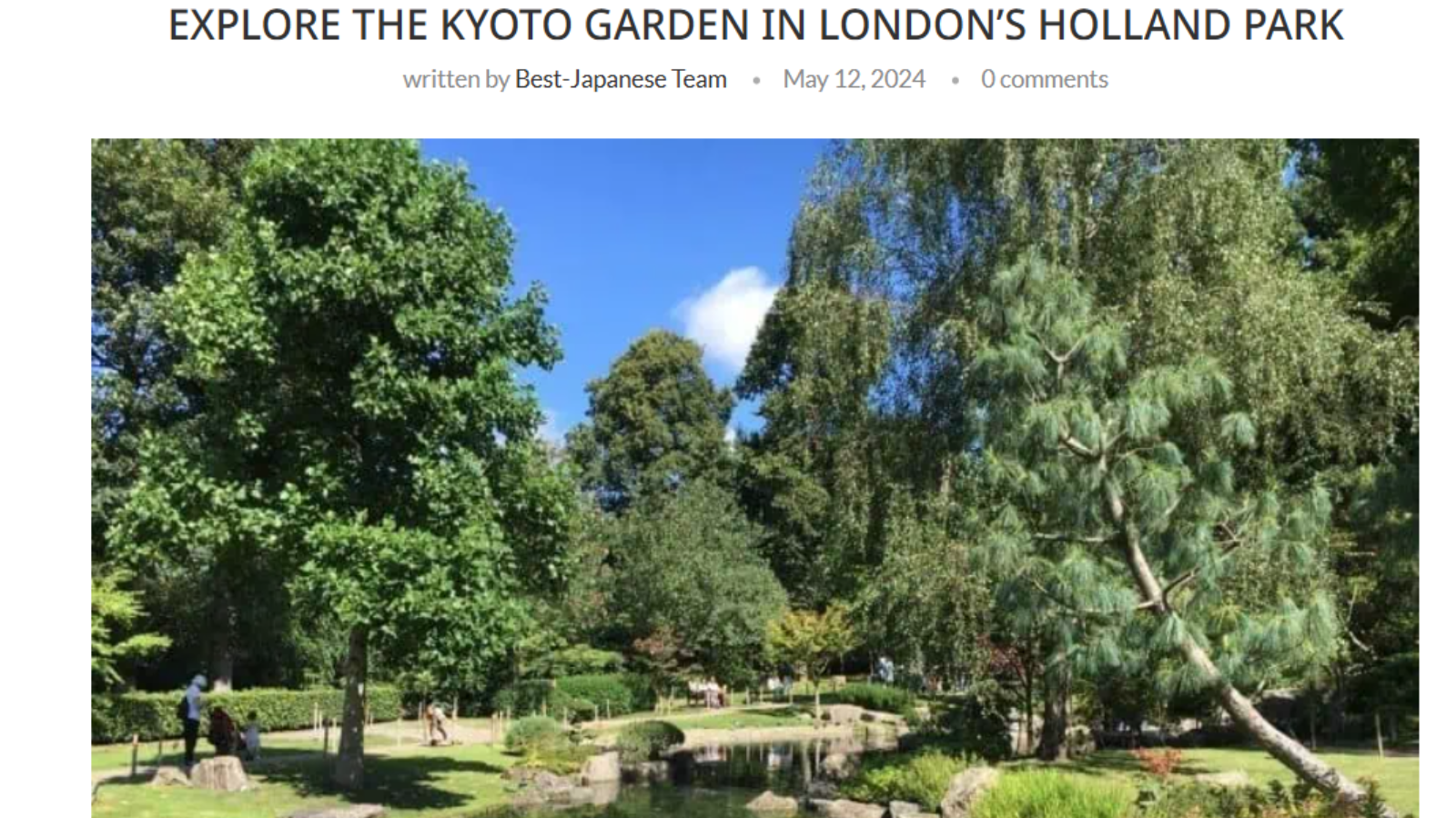 伦敦隐秘绿洲：Holland Park的历史与艺术之美
